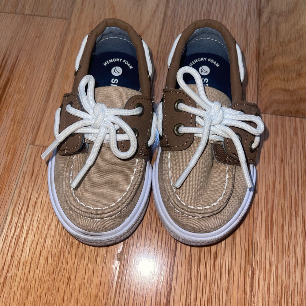 Sperry Toddler Brown & Tan Topsider Boat Shoes